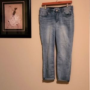 Almost Famous Disstressed Jeans, Size 15